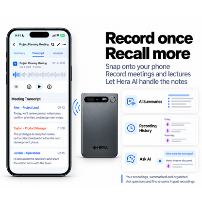 Hera AI Note | AI Voice Recorder & AI Note Taker