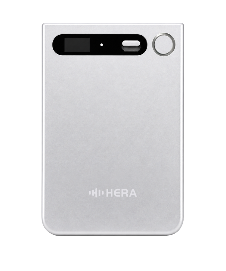 Silver Hera recorder, front product view
